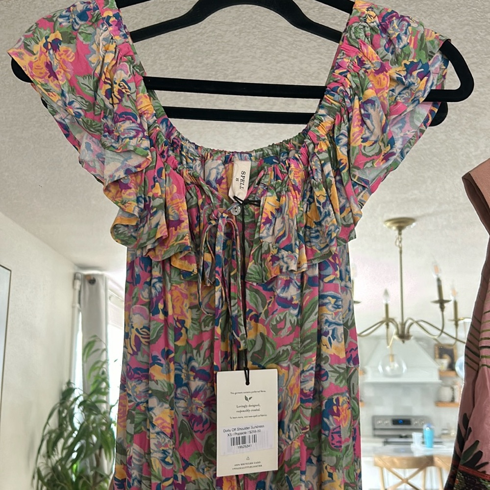 SPELL off the shoulder Dolly maxi